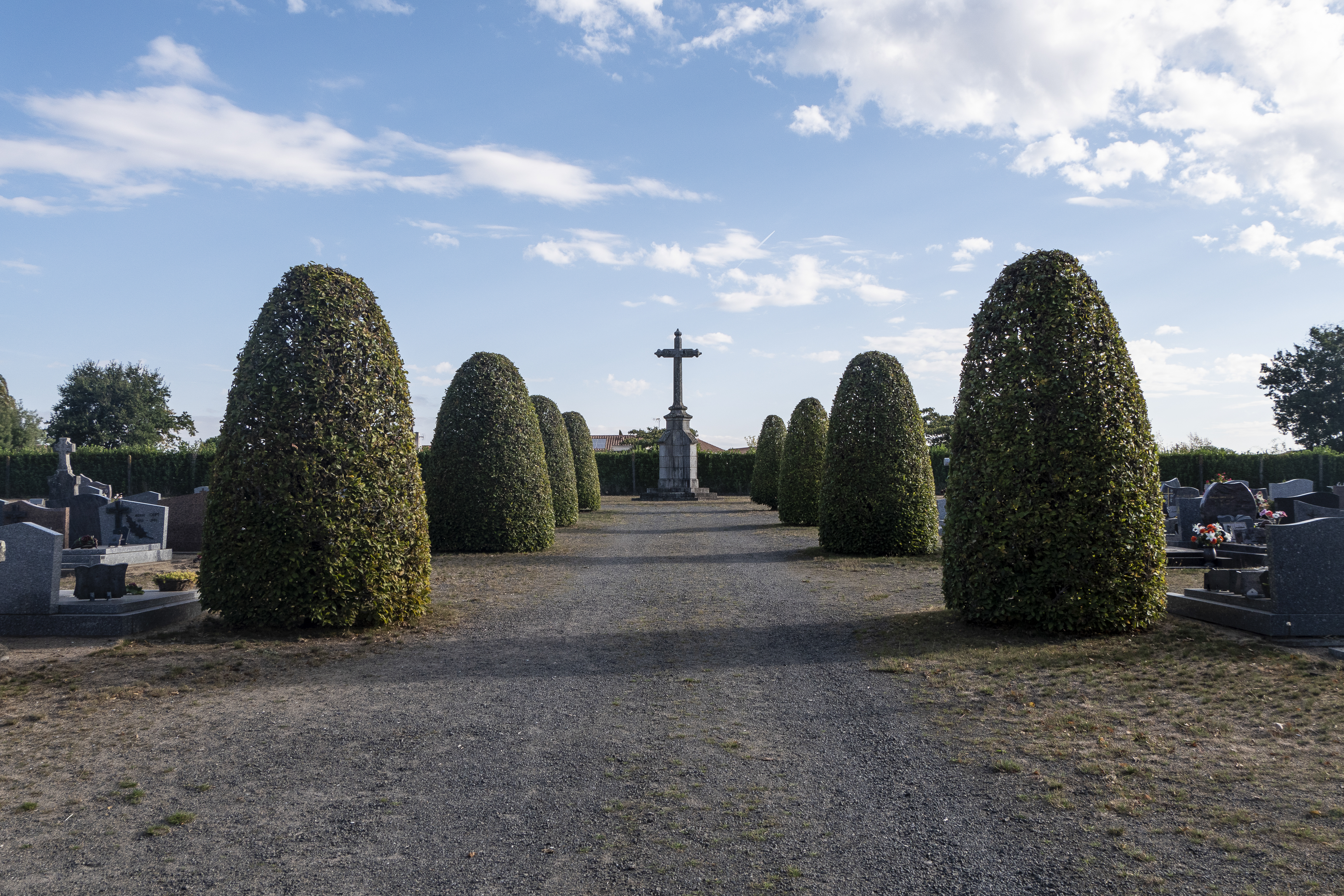 Vue nouveau cimetière rue des Lilas